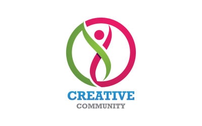 Logotipo de la comunidad del grupo de personas creativas V24