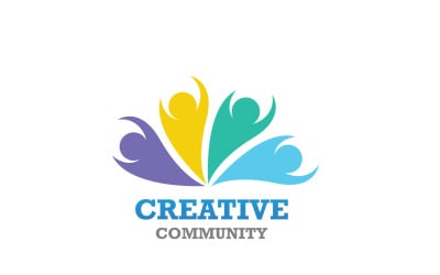 Logotipo de la comunidad del grupo de personas creativas V27
