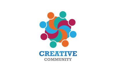 Logotipo de la comunidad del grupo del equipo de personas creativas V16
