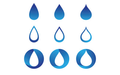Wassertropfen-Natur-Logo-Vektor V1