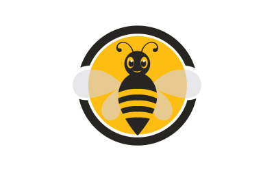 Abeille Honeycomb Logo Animal Vector V13