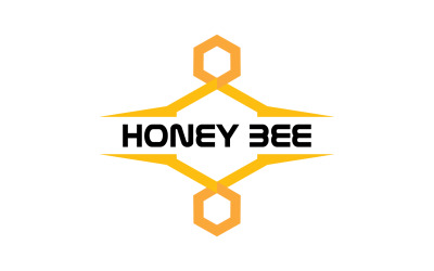 Abeille Honeycomb Logo Animal Vector V21