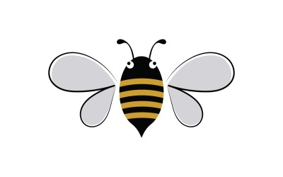 Abeille Honeycomb Logo Animal Vector V2