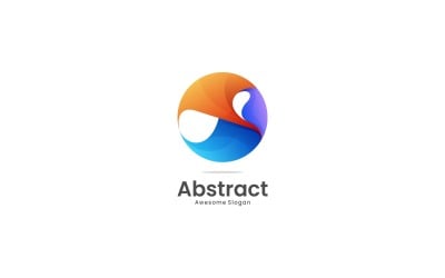 Abstrakt cirkelgradient färgglad logotypstil
