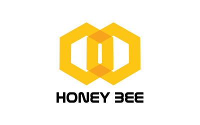 Bee Honeycomb Logo Animal Vector V16