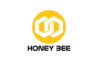 Bee Honeycomb Logo Animal Vector V20
