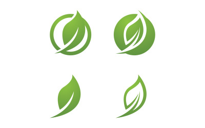 Foglia Eco Verde Natura Logo Vector V11