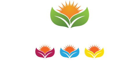 Foglia Eco Verde Natura Logo Vector V15