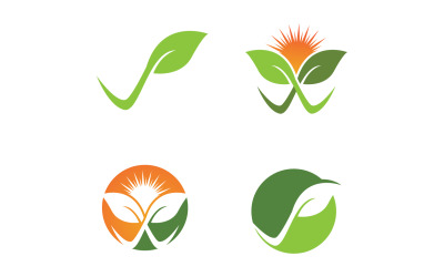 Foglia Eco Verde Natura Logo Vector V1