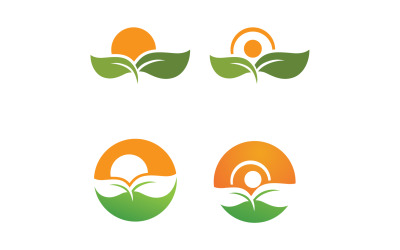 Foglia Eco Verde Natura Logo Vector V5