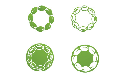 Foglia Eco Verde Natura Logo Vector V7