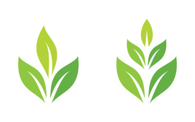 Foglia Eco Verde Natura Logo Vector V9