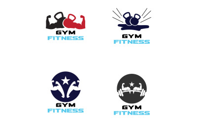 Gimnasio Fitness Logotipo Deporte Vector V20