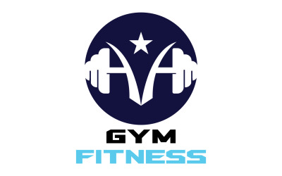 Gym Fitness Logotyp Sport Vector V11