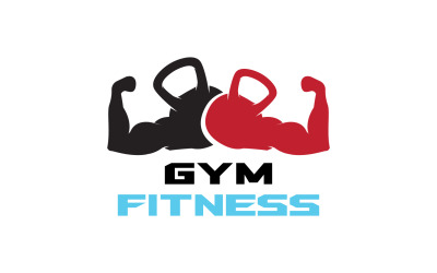 Gym Fitness Logotyp Sport Vector V8