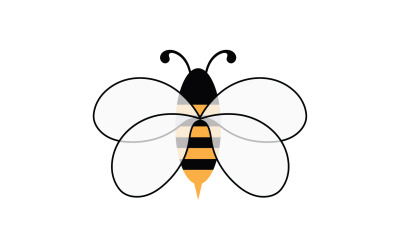 Pszczoła Honeycomb Logo Animal Vector V3