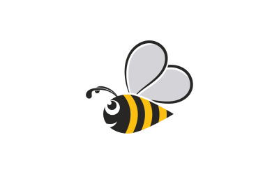 Pszczoła Honeycomb Logo Animal Vector V4