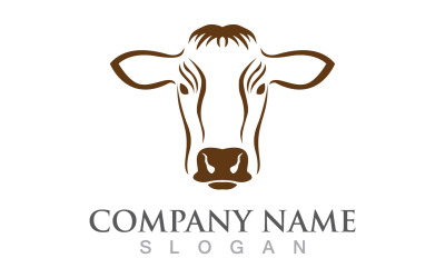 Cow Animal Logo And Symbol Vector V8
