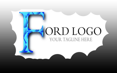 F Буква Логотип Форд ЛоготипШаблон