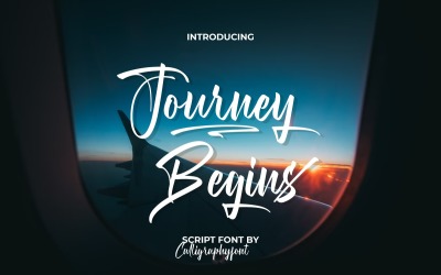 Journey Begins Modern Script Fonte