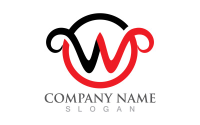 Logotipo de letra W y símbolo V10