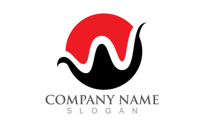 Logotipo de letra W y símbolo V11
