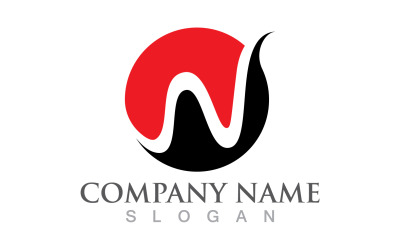 Logotipo de letra W y símbolo V1