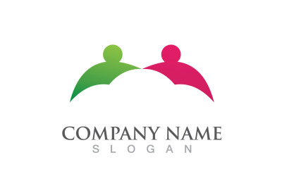 Logotipo de vida de personas de carácter humano V12
