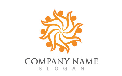 Logotipo de vida de personas de carácter humano V14