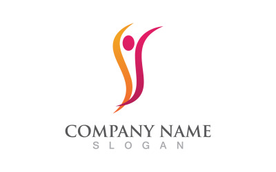 Logotipo de vida de personas de carácter humano V1