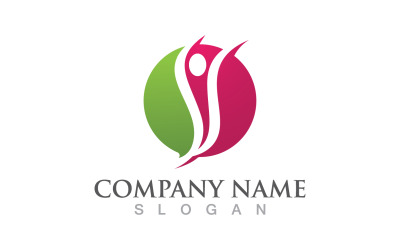 Logotipo de vida de personas de carácter humano V2