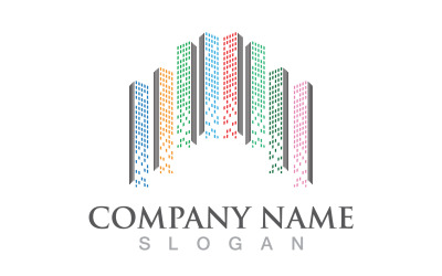 Modern City Building Logo Vector V1
