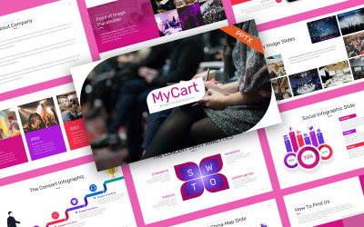 MyCart Event Planner PowerPoint šablona