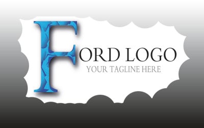Plantilla de logotipo de Ford con logotipo de letra F