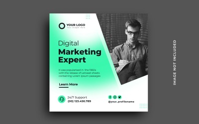 Sjabloon voor sociale berichten van digitaal marketingbureau