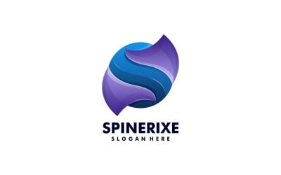 Style de logo dégradé abstrait Spinner