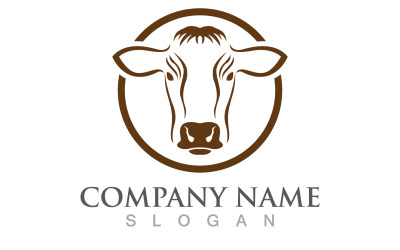 Vaca Animal Logo E Símbolo Vetor V2