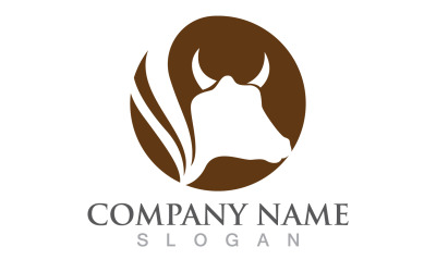 Vache Animal Logo Et Symbole Vecteur V3