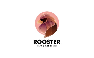 Vector Rooster Color Gradient Logo Template