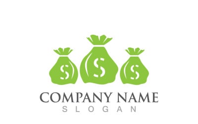 Borsa dei soldi Dollaro Logo Vector V2