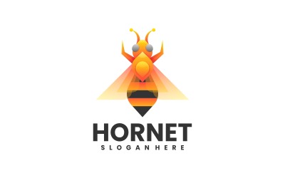 Logo-Design mit Hornissen-Farbverlauf