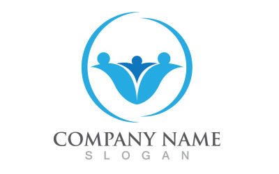 Logotipo de vida de personas de carácter humano V16