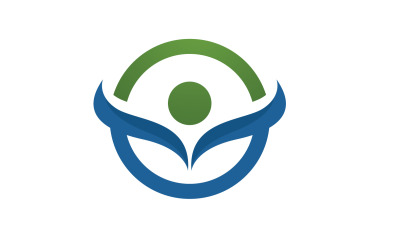 Logotipo de vida de personas de carácter humano V17