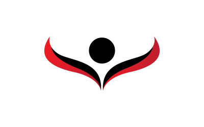 Logotipo de vida de personas de carácter humano V18