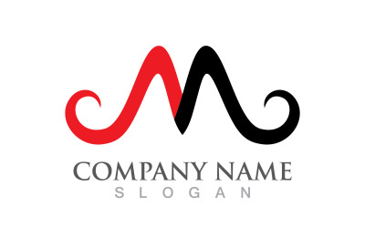 M Logo Simbolo Lettera Vettore V3