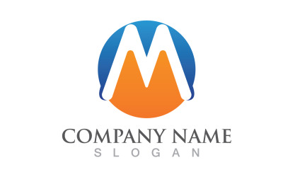 M Logo Simbolo Lettera Vettore V5