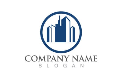 Modernes Stadtgebäude Logo Vector V14