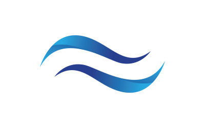 Ola Agua Logo Vector Naturaleza V2