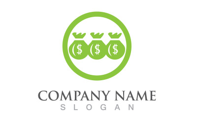 Pengar påse Dollar Logo Vector V5