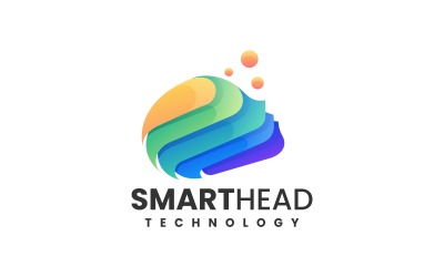 Smart Head Gradient Colorful Logo
